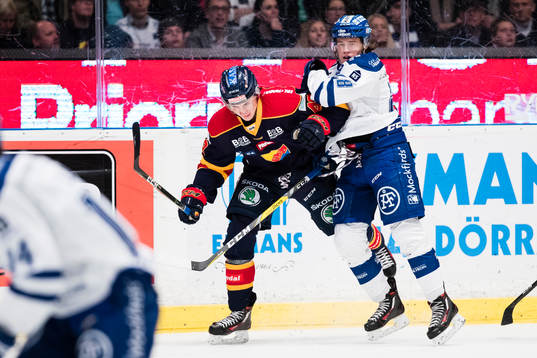 Djurgårdens David Bernhardt och Leksands William Wikman