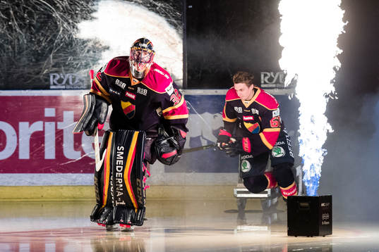 Djurgårdens målvakt Mikael Tellqvist och Markus Ljungh