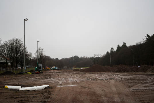Den tidigare evenemangsparkeringen för Frölundaborg är