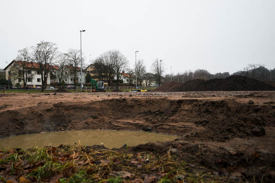 Den tidigare evenemangsparkeringen för Frölundaborg är