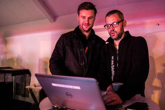 Hans Ottinger och Oscar Anderberg från P4 Radio Blekinge
