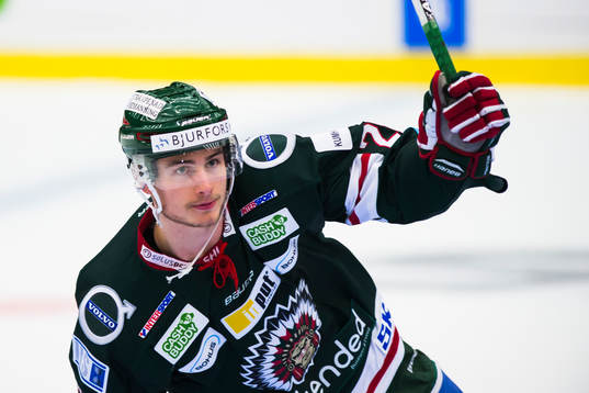 Frölundas Johan Sundström jublar