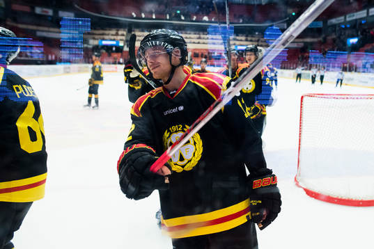 Brynäs Gustaf Thorell jublar
