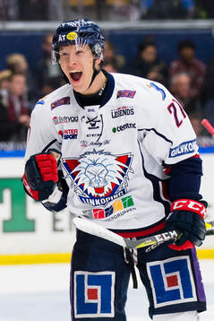Linköpings Emil Sylvegård jublar
