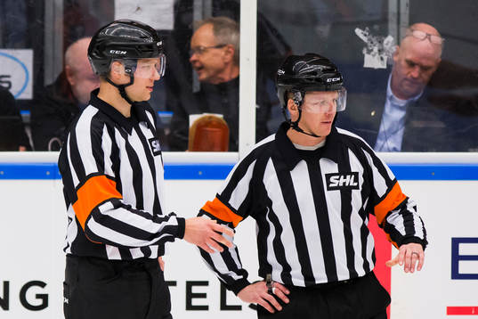 Domarna Aleksi Ranta och Daniel Winge
