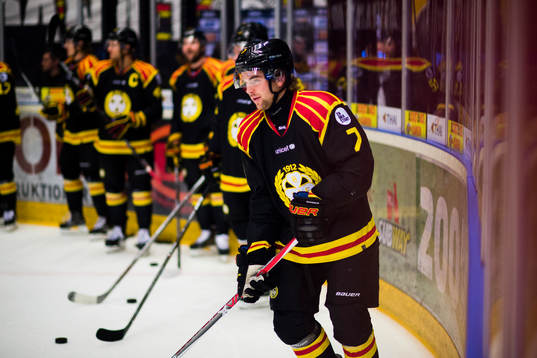 Brynäs Ponthus Westerholm före ishockeymatchen i SHL