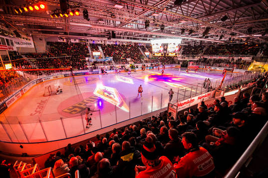 ABB Arena Rosenholm interiört innan ishockeymatchen i SHL