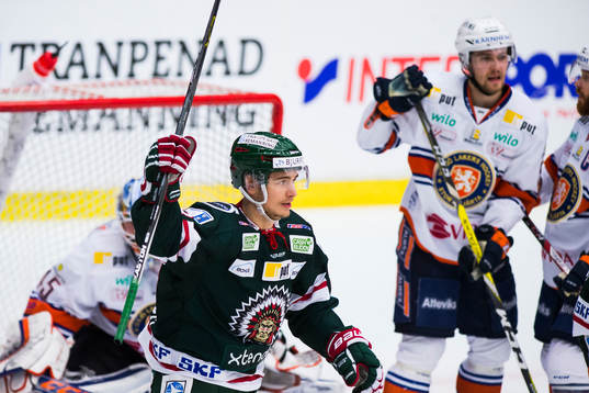 Frölundas Johan Sundström jublar