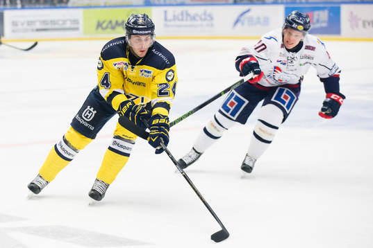 s Erik Christensen mot Linköpings Ken André Olimb
