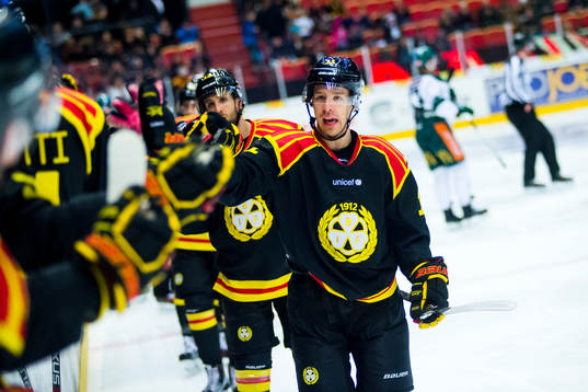 Brynäs Kevin Clark jublar