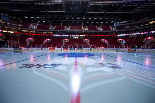 Interiör, Malmö Arena innan ishockeymatchen i SHL mellan