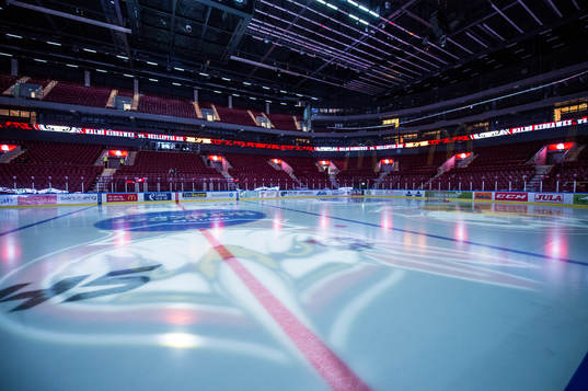 Interiör, Malmö Arena innan ishockeymatchen i SHL mellan