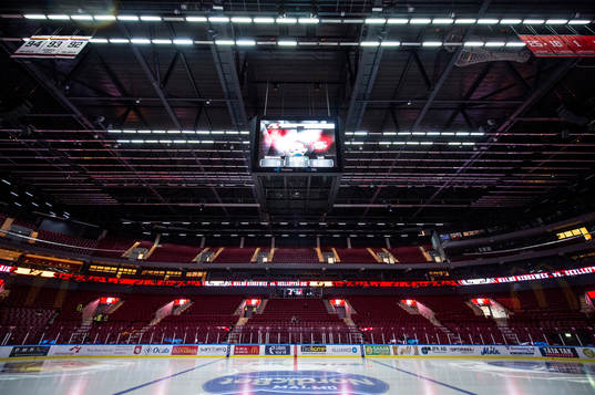 Interiör, Malmö Arena innan ishockeymatchen i SHL mellan