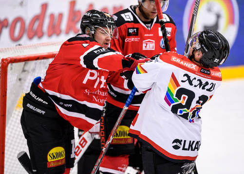Piteås Viktor Sandberg i bråk med Kirunas Jacob Hansson