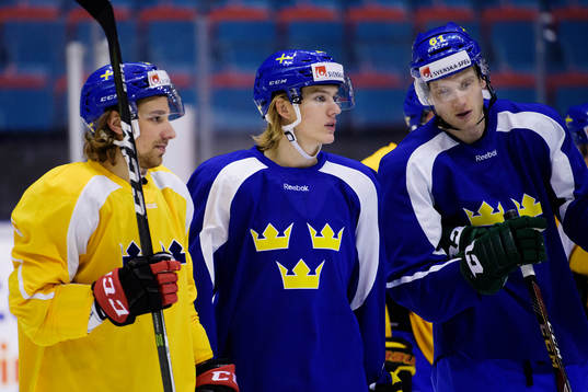 Sveriges Andreas Thuresson, Oskar Lindblom och Johan Ryno