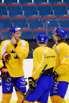 Sveriges Alexander Bergström, Patrik Zackrisson och
