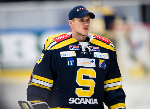 Södertäljes målvakt Mathias Dahlström