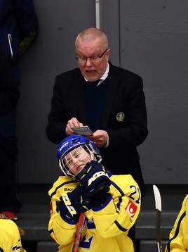 Sveriges tränare Leif Boork och Erica Johansson Udén