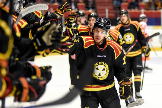 Brynäs Kevin Clark jublar