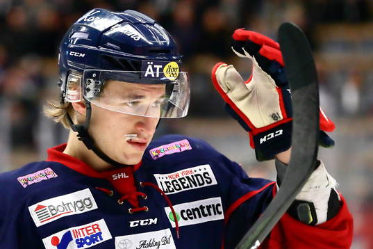 Linköpings Jakob Lilja med sydd läpp