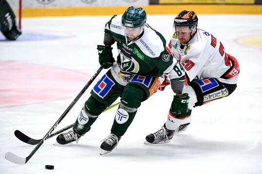 Färjestads Tomas Skogs och Örebros Marcus Weinstock