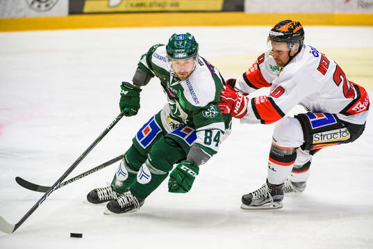 Färjestads Tomas Skogs och Örebros Marcus Weinstock