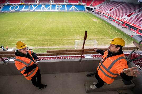 Helsingborg IFs arrangemangsansvarig Frederik Ericsson