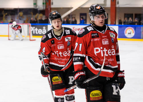 Piteås Petter Mäkitalo (v) och Måns Lång (h) deppar