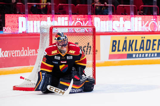 Djurgårdens målvakt Mikael Tellqvist ser deppig ut