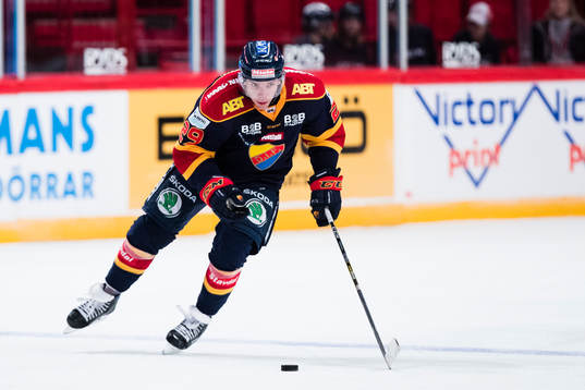 Djurgårdens Matt Anderson med pucken