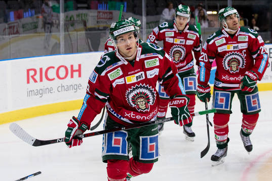 Frölundas Casey Wellman jublar