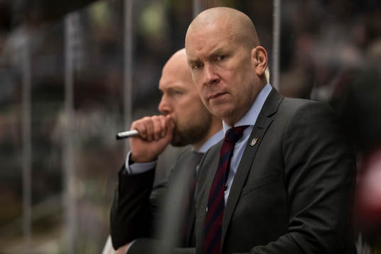 Luleås huvudtränare Stefan Nilsson  i ishockeymatchen i