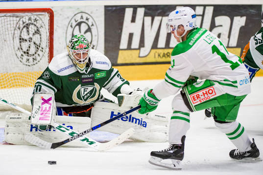Färjestads målvakt Lars Haugen