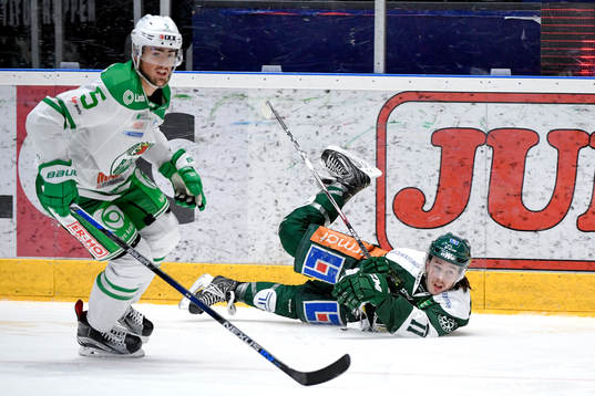 Rögles Alen Bibic och Färjestads Joakim Nygård