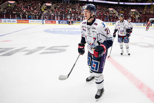 Linköpings Emil Sylvegård jublar