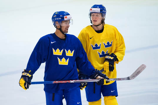 Oliver Kylington och Alexander Nylander på Sveriges