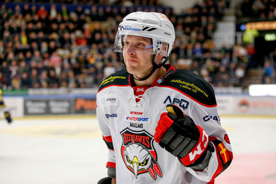Malmö Redhawks Frederik Storm jublar