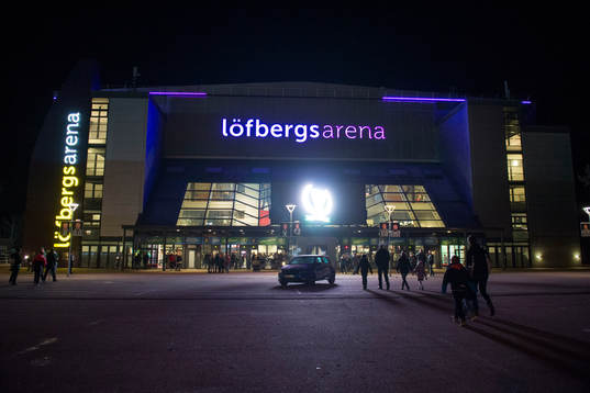 Löfbergs Arena innan ishockeymatchen i SHL mellan