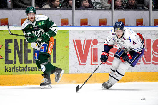 Färjestads Linus Persson och Linköpings Niclas Lundgren