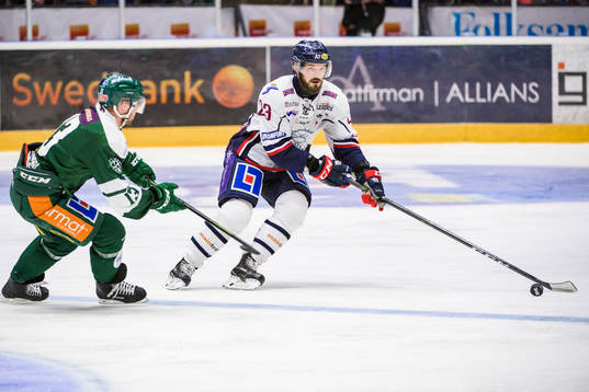Färjestads Linus Persson och Linköpings Niklas Persson
