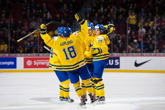 Sveriges Jens Lööke, Rasmus Asplund, David Bernhardt och
