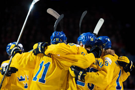 Sveriges Filip Ahl, Joel Eriksson Ek och Alexander Nylander