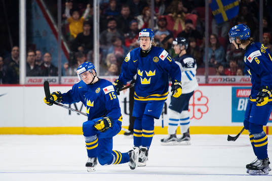 Sveriges Lias Andersson jublar