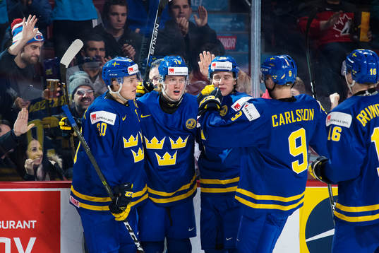Sveriges Joel Eriksson Ek, Alexander Nylander, Lucas