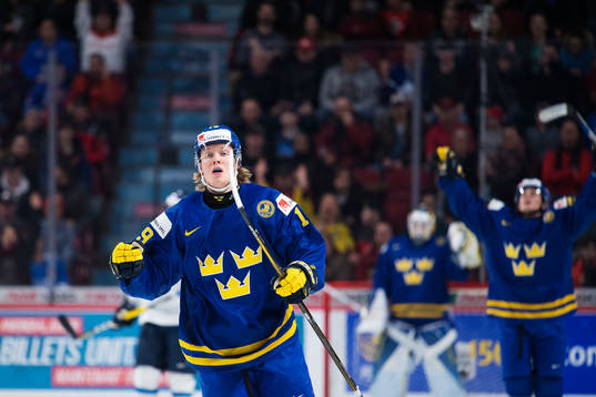 Sveriges Alexander Nylander jublar