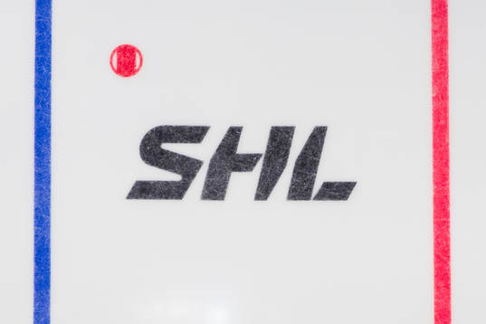 SHL-logotypen på isen