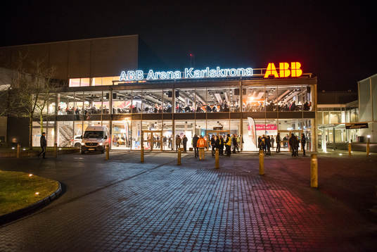 ABB arena Rosenholm innan ishockeymatchen i SHL mellan