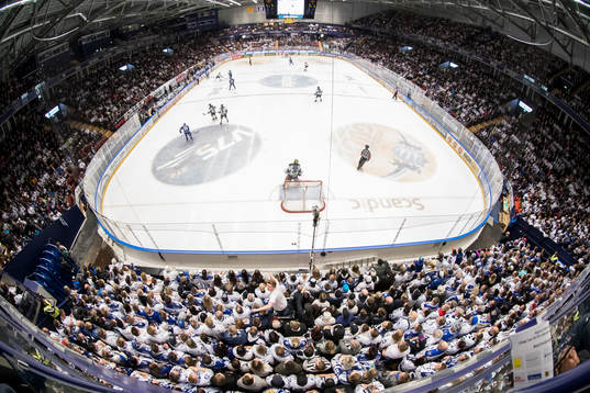 Leksand superstars norra stå i ishockeymatchen i SHL