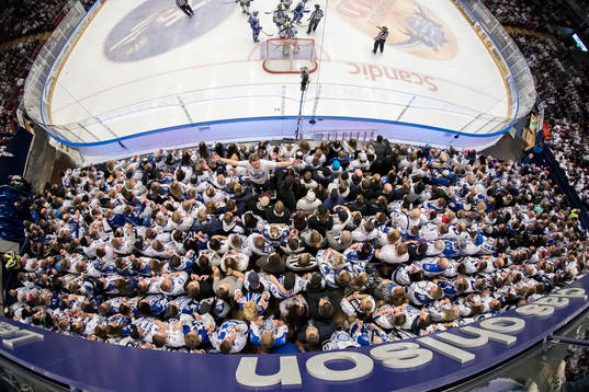 Leksand superstars norra stå i ishockeymatchen i SHL