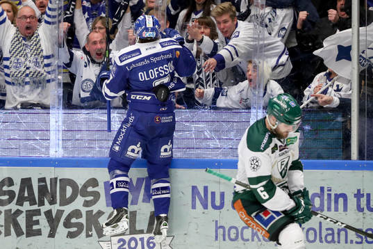 Leksands Johan Olofsson jublar